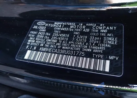 2024 Hyundai Kona Limited из США, поврежденный, VIN KM8HECA33RU031775